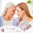 thumbnail image 2 of Aunt Gifts Blanket 60"x50", Gifts for Aunt, Aunt Birthday Gift Ideas, Great Aunt Gift from Niece/Nephew, Best Aunt Ever Gifts, Unique Birthday Gift for Aunt, Favorite Aunt Gifts, 2 of 6