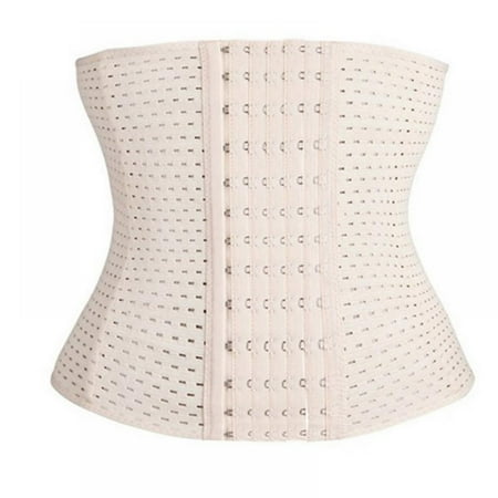 

Women s Hollow Breathable Steel-bone Abdominal Belt With Six Rows Of 13 Buckles Plastic Belt