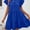 Blue, variant on MORTTIC Women's Ruffle Sleeve Round Neck Casual Mini Dress Loose Fit Summer Swing Dress, S
