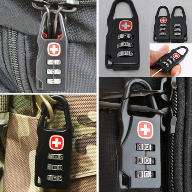 Candado de bloqueo de número de código de combinación segura de aleación para mochila con cremallera de equipaje Ndcxsfigh Libre de BPA