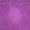 thumbnail image 1 of Ahgly Company Machine Washable Indoor Square Transitional Bright Neon Pink Purple Area Rugs, 5' Square, 1 of 7