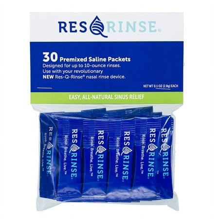ResQRinse Nasal Rinse Saline Packets (30 Premixed Packets)