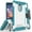 White/Turquoise, variant on Case with Clip for LG Stylo 4, Black Tri-Shield Rugged Cover and Belt Hip Holster [with Metal Kickstand + Wrist Strap Lanyard] for LG Q Stylus | LG Stylo 4 | LG Stylus 4