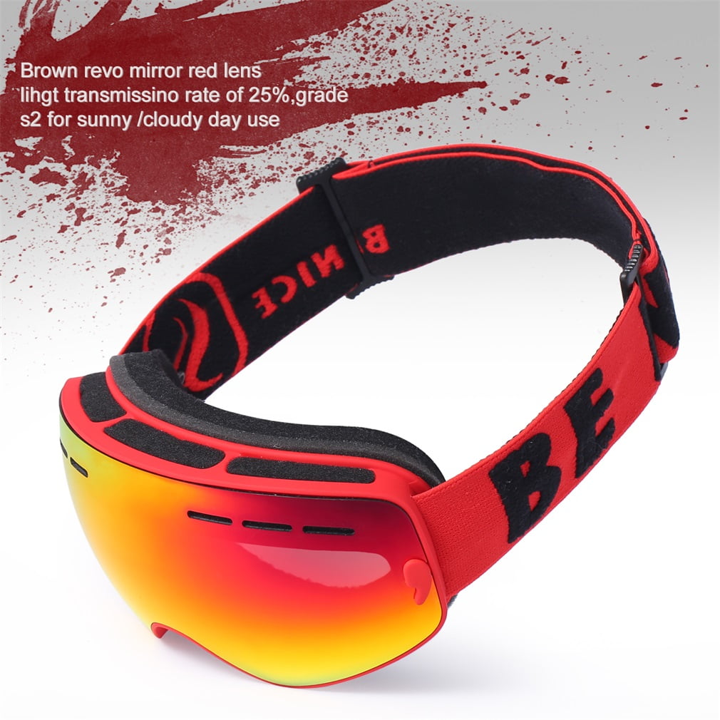 Children Ski Goggles, Durable Snow Ski Goggles Double Lens Anti-fog Windproof Mask Glasses by