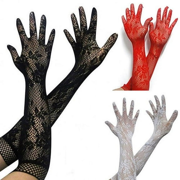 Visland Women Sexy Stretch Lace Opera Elbow Long Length Evening Party Prom Gloves