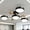 Black, variant on Yardvibe Nordic Wood Chandelier, 32.3"x5.9" Modern Semi Flush Mount Ceiling Light with Circular Acrylic LED Shade for Living Room, Bedroom, Requires Assembly, 4 Heads, 3-Color Light (Black)