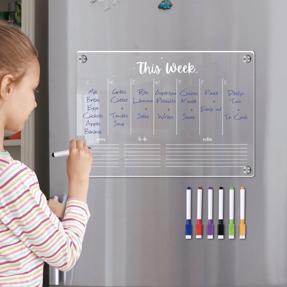 Cadorn 30ml Erasable Magnetic Fridge Whiteboard Sticker - Write & Wipe Memo Pad for Refrigerator