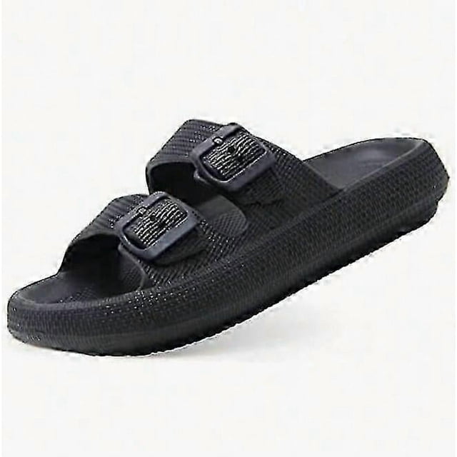 Weweya Sandals For Women And Men - Pillow Slippers - Double Buckle Adjustable Slides - Eva Flat Sandals