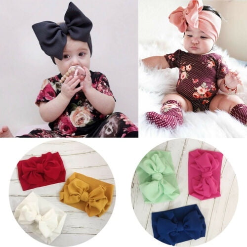 Wraps Baby Kids Parent-child Hair Bow Headband Hair Clips Headwear Set