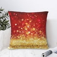 thumbnail image 4 of Wukai Red Gold Glitter Premium Polyester Fleece Pillow Covers with Hidden Zipper Closure,Luxuriously Soft and Durable-12"x12", 4 of 7