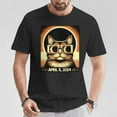thumbnail image 2 of Cat In Eclipse Glasses T-Shirt, Totality 2024 Total Solar Eclipse Funny Celestial Event Graphic Tee, Space-Loving Kitty Astronomy Watch Party Shirt, April 8 Gift Top For Men Women, 2 of 3