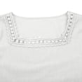 thumbnail image 5 of Womens Cotton Linen Shirts 3/4 Sleeve,lace Trim Lace Trim Blouse Lightweight Linen Blouses for Women Fashion Clothing Outfits Womens Gauze Tops Loose Fit Soft Tunic Blouses,White,M, 5 of 8