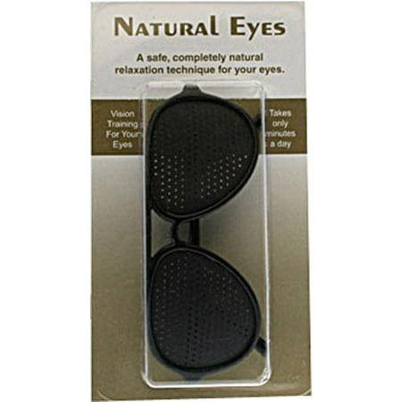 Heritage Store Natural Eyes Pinhole Glasses, Black
