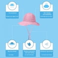 thumbnail image 6 of Boys Girls Adjustable Bucket Cartoon Caps Summer Baby Sun Hat Children UV UPF 50+ Protection Outdoor Hiking Fishing Hats, 6 of 8