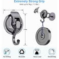 thumbnail image 3 of Heavy Duty Vacuum Suction Cup Hooks (2Pack) for Shower,Glass Window,Kitchen&Bathroom&Restroom Organization，Gun Silver., 3 of 11