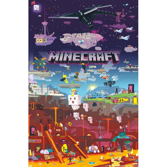 Minecraft - World Beyond Wall Poster, 22.375" x 34"