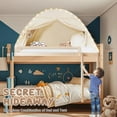 thumbnail image 7 of SweHouse Toddler Bed Canopy Lights & Flags  Sleeping Playhouse Tent, Portable Indoor Privacy Play Space. Foldable Drafty Room Play Tent for Boys & Girls, Kids Birthday Gifts (Golden Beige), 7 of 7