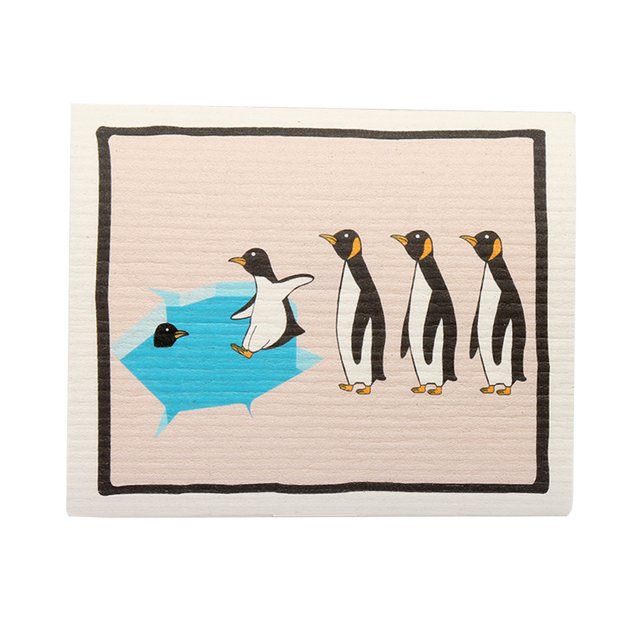 Wosthever Paño de limpieza de cocina Herramientas de cocina Paños de cocina Pingüino saltador Type3 NO3