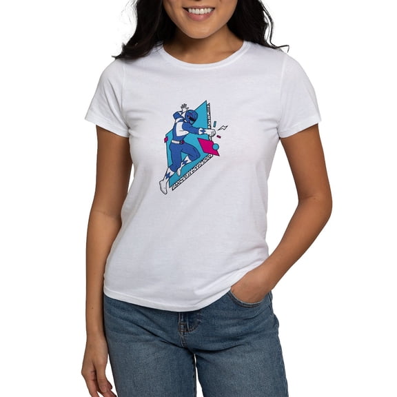 CafePress - Power Rangers Blue Ranger Pu Women's Value T Shirt - Women's Classic T-Shirt