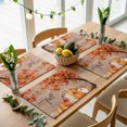 thumbnail image 5 of Happy Fall Placemats Set of 2, Retro Maple Tree Pumpkins Thanksgiving Washable Wipeable Table Mats for Dining Tables, Indoor Outdoor Kitchen Place Mats for Holiday Party Table Decor, 5 of 9
