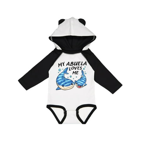 

Inktastic My Abuela Loves Me- whale shark Gift Baby Boy or Baby Girl Long Sleeve Bodysuit