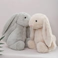 thumbnail image 4 of Juguetes de peluche de conejo de 12 pulgadas, rellenos suaves y de alta calidad, adecuados para bebés y niños pequeños regalos de Navidad blancos, 4 of 5