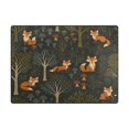 thumbnail image 5 of Yayeee Area Rugs for Living Room 5.2'x4' Non Slip Washable Bedroom Floor Carpet, Green Forest Fox Pattern, 5 of 6