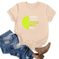 thumbnail image 2 of WREESH Graphic Print T-Shirt for Women Summer Crew Neck Short Sleeve Blouse Khaki, 2 of 4