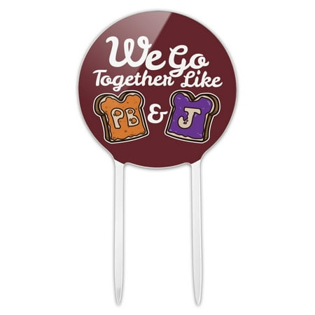 Acrylic Peanut Butter and Jelly Together PB&J Best Friends Cake Topper Party Decoration for Wedding Anniversary Birthday