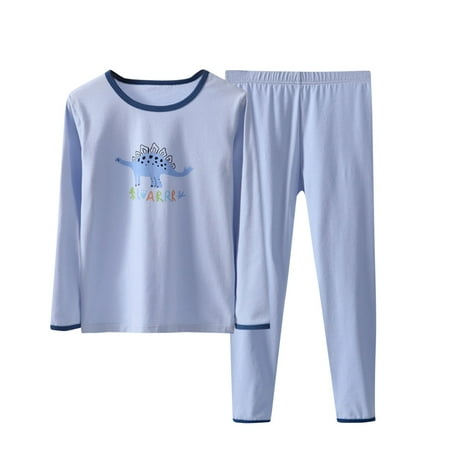 

Pajamas for Kids Cute Cartoons Dinosaur Printed Long Sleeve Shirt and Pants Cotton Set Loungewear Newborn Underwear Thin Set 1-7 Years Sleepwear Pajamas Pjs 2Pcs Set