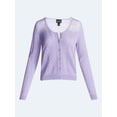 thumbnail image 5 of Scoop Women's Pointelle Knit Cardigan Sweater with Long Sleeves, Lightweight, Sizes XS-XXL, 5 of 5