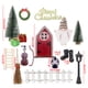 thumbnail image 3 of XWSHYW Decoraciones Navideñas 1:12 Mini Cabaña Decoración Navideña Mini Escena Navideña Cabaña Navideña Conjunto, 3 of 6