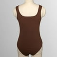 thumbnail image 6 of TNOBHG Bodysuit Women Summer Bodysuit Square Neck Skinny Elastic with Crotch Button Closure Tight Waist Backless Solid Color Soft Breathable Lady Sexy, 6 of 8