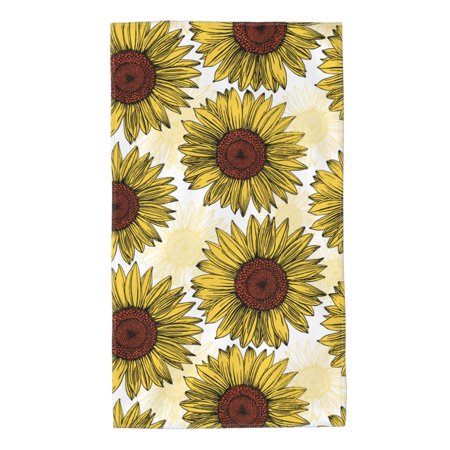 

Home Towels Sunflowers Absorbent Hanging Hand Towel Small Bath Towel Decorative Kitchen Dish Guest Towel For Spa Gym Hote27.5x16in