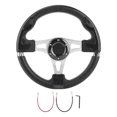 thumbnail image 1 of Volant sport 320 mm/12,5 pouces avec bouton de klaxon, pièces automobiles universelles modifiées, noir, 1 of 4