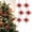 Red, variant on 6 Pack Glitter Star Christmas Tree Ornaments, 3.94 Inch Spiky Star Hanging Decorations, 3D Starburst Xmas Tree Ornament for Holiday Wedding Home Decor, Champagne