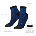 thumbnail image 6 of Fuzoiu Sparkling Blue Glitter Print Adult Socks, Crew Moisture-wicking Socks, Unisex Cushion Crew Socks,Casual Sports Ankle Socks, 6 of 7
