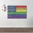 thumbnail image 3 of wall26 - Canvas Prints Wall Art - Pride Rainbow USA Flag Gay Pride Flag/LGBT Pride Flag on Vintage Wood Board - 32" x 48", 3 of 5