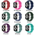 thumbnail image 3 of ALMNVO Silicone Strap for Apple Watch Bands 45mm 44mm 42mm 41mm 40mm 38mm, Soft Silicone Sport Wristbands Replacement Strap Compatible for iWatch Series 6 7 5 4 3 2 1 SE, 3 of 9
