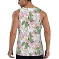 thumbnail image 3 of Fotbe Lilies Flowers Pattern Men's Quick Dry Workout Tank Top Gym Muscle Tee Fitness Bodybuilding Sleeveless T Shirt Breathable Workout Shirt-4X-Large, 3 of 9