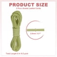 thumbnail image 2 of Uxcell 2 Pcs Cuerda de Cuero de Ante Falsa, Cuerda Plana Fina de 2.6mm x 5.5 Yardas para Manualidades de Joyería, Collar, Pulsera, DIY, Verde Mostaza, 2 of 7
