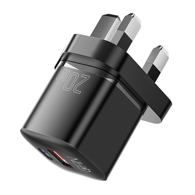 Fuente de alimentación segura de carga rápida PD para teléfonos iPhone Huawei (enchufe negro del Reino Unido) Ehuebsd Para estrenar