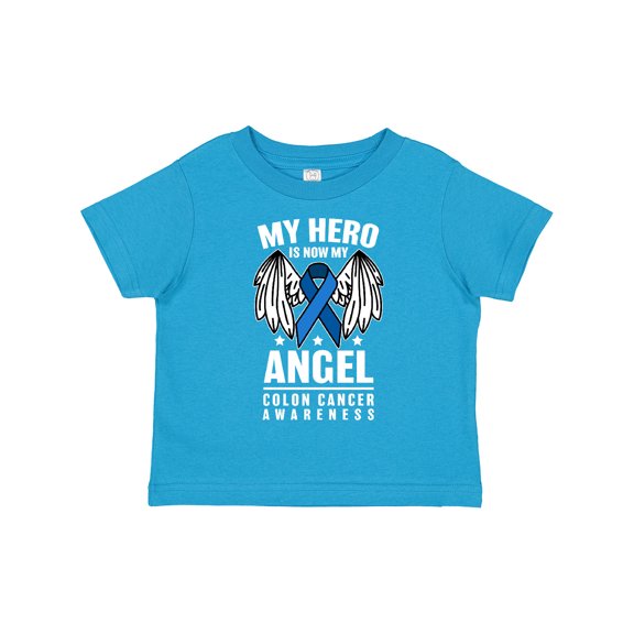 Inktastic My Hero is Now My Angel Colon Cancer Awareness Boys or Girls Toddler T-Shirt