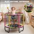 thumbnail image 5 of 55” Toddler Trampoline for Kids with Enclosure, Kids Trampoline, SEGMART Indoor Trampoline, Small Trampolines for Kids, Mini Trampoline with Sandbag, Rings, Ocean Balls, Gifts for Boys, Girls, 5 of 7