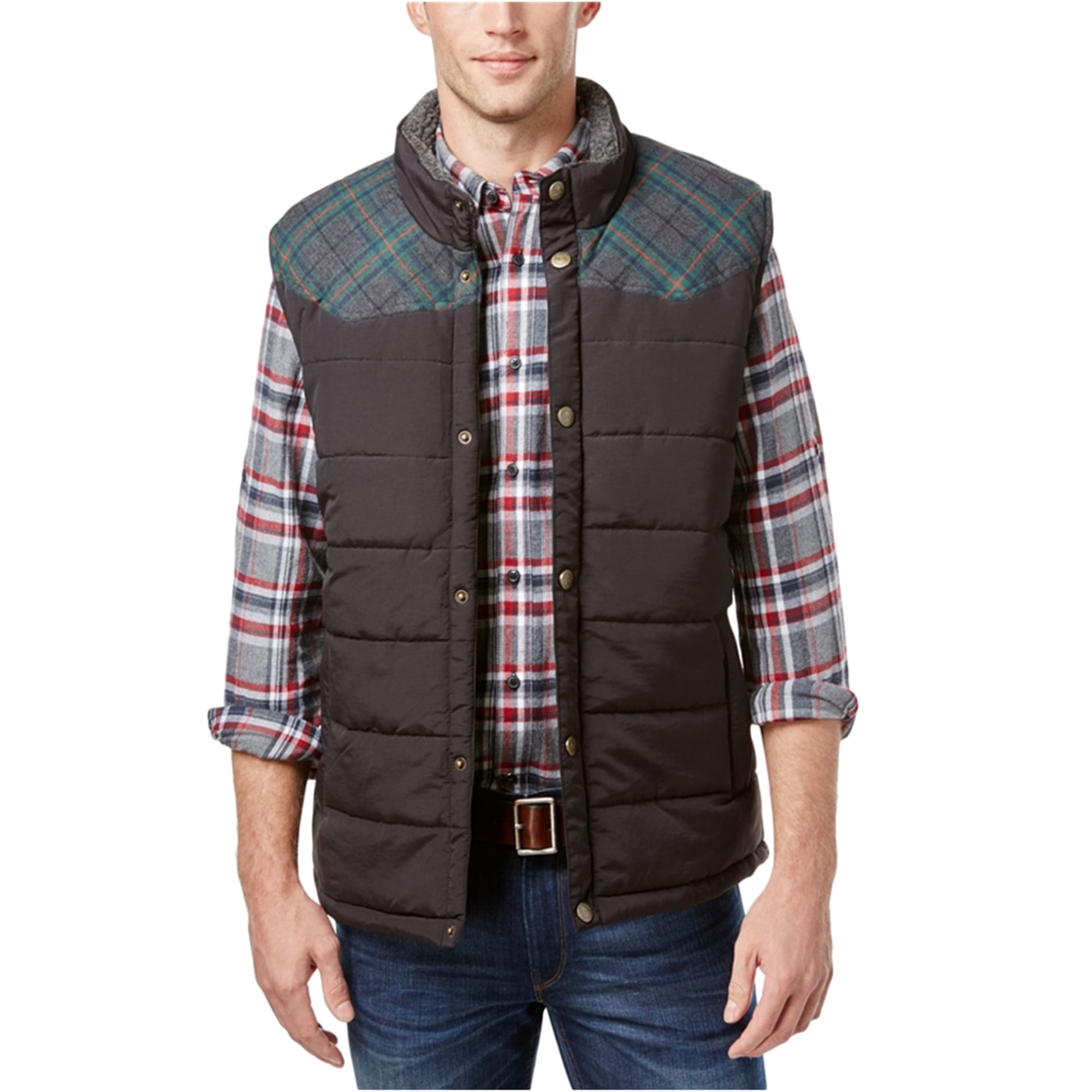 Weatherproof Mens Vintage Pieced Plaid 