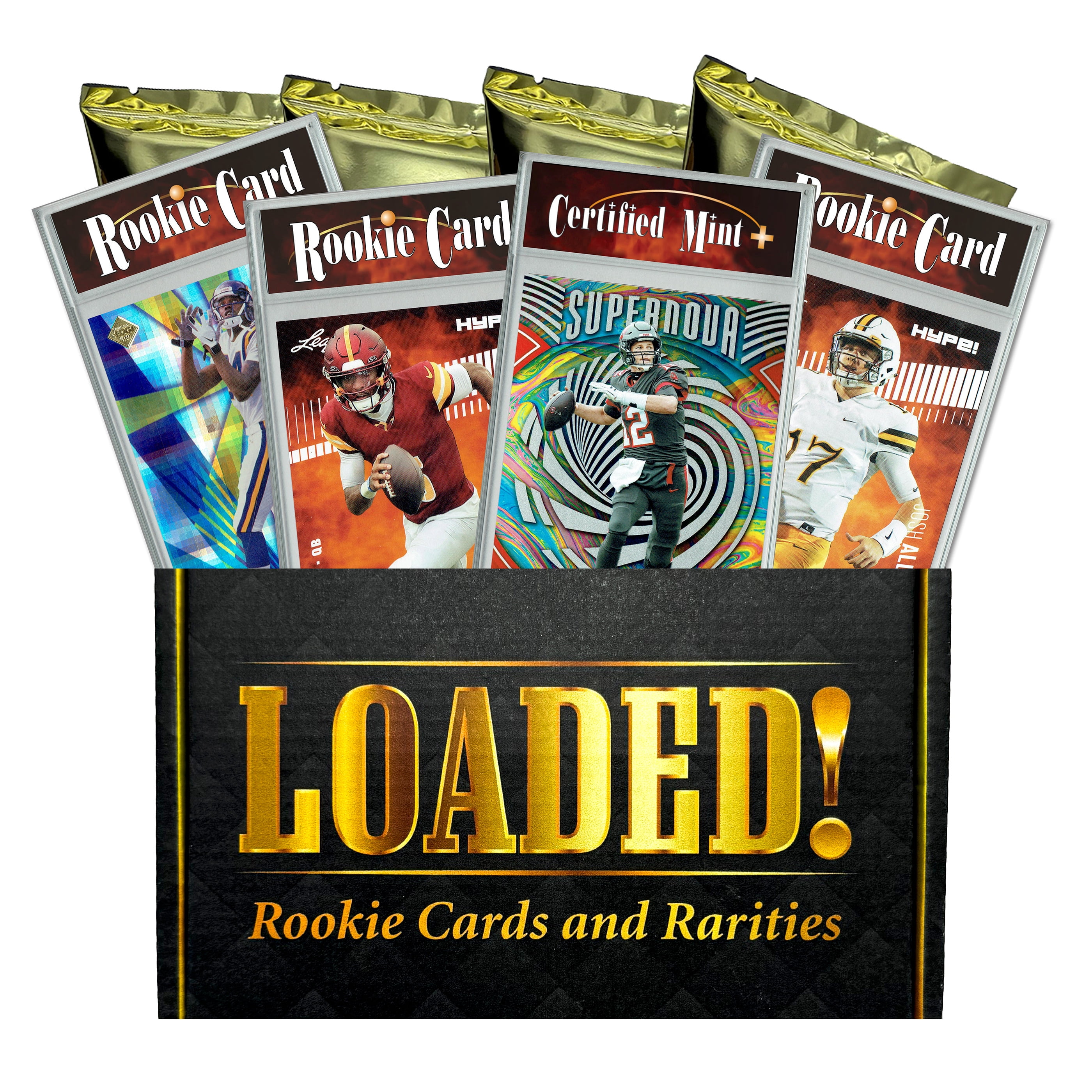 LOADED! Football Collector's Box: 4 Certified Mint+ Rookie Cards & Rarities - Jayden Daniels, Josh Allen, Joe Burrow, Travis Hunter, Bo Nix & More