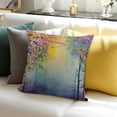 thumbnail image 3 of BANET  Flower Throw Pillow Cushion Cover, Abstract Herbs Alternative Medicine Blossoms Ivy Back Florets Shrubs Design, Decorative Square Accent Pillow Case 12x12in, 3 of 5