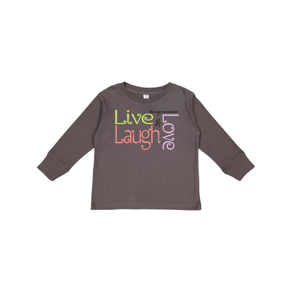 Inktastic Live, Laugh, Love Boys Long Sleeve Toddler T-Shirt