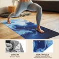 thumbnail image 4 of Blue Marble Flow Pattern Hot Yoga Mat Towel Non Slip for Hot Yoga - Quick-Drying Yoga Mat Cover with 4 Corner Pockets with Travel Bag - Hot Yoga Towel Non Slip 74"x26", 4 of 6