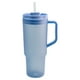 thumbnail image 2 of Termo de Plástico con Tapa Doble y Popote, Vaso Alto Reutilizable con Asa Ergonómica, Capacidad 1.2 Litros, Color Azul, 2 of 7